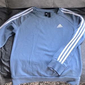 Adidas light blue sweatshirt